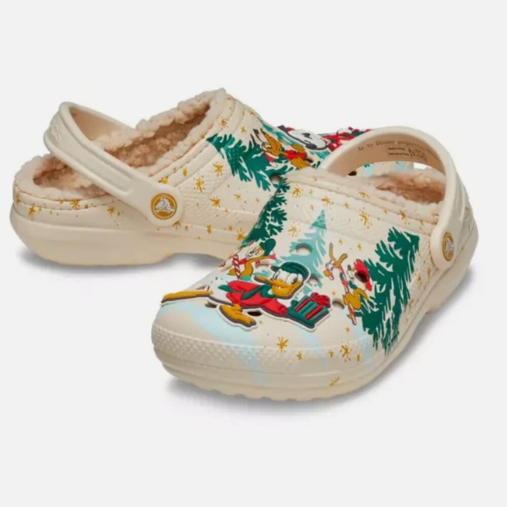 Disney Christmas Mickey Mouse & Friends Holiday Clogs for Adults Crocs NWT M4/W6 - Picture 2 of 3